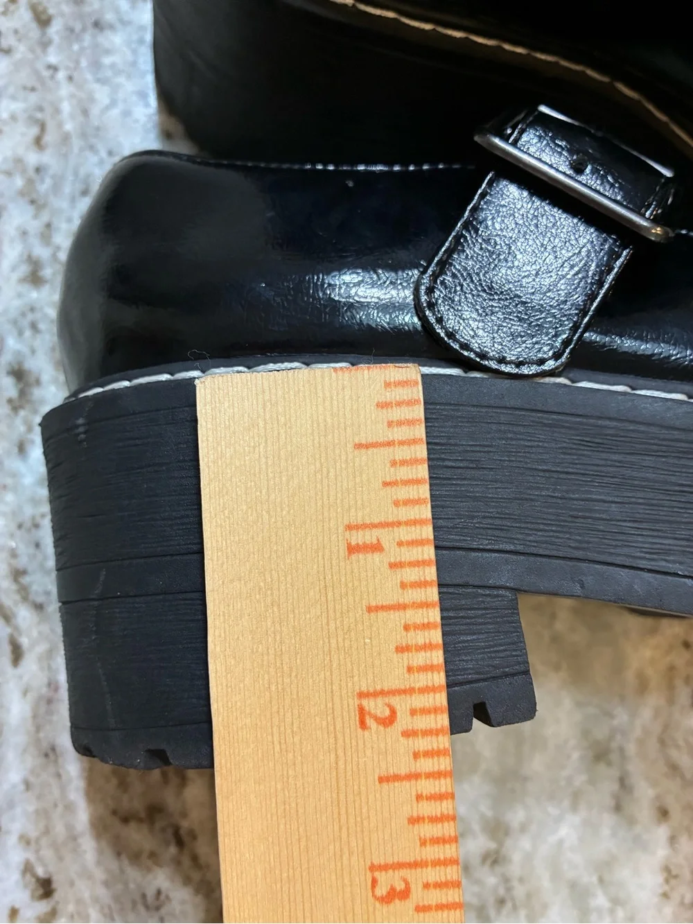 Soda Black Patent Mary Jane Platform Shoes